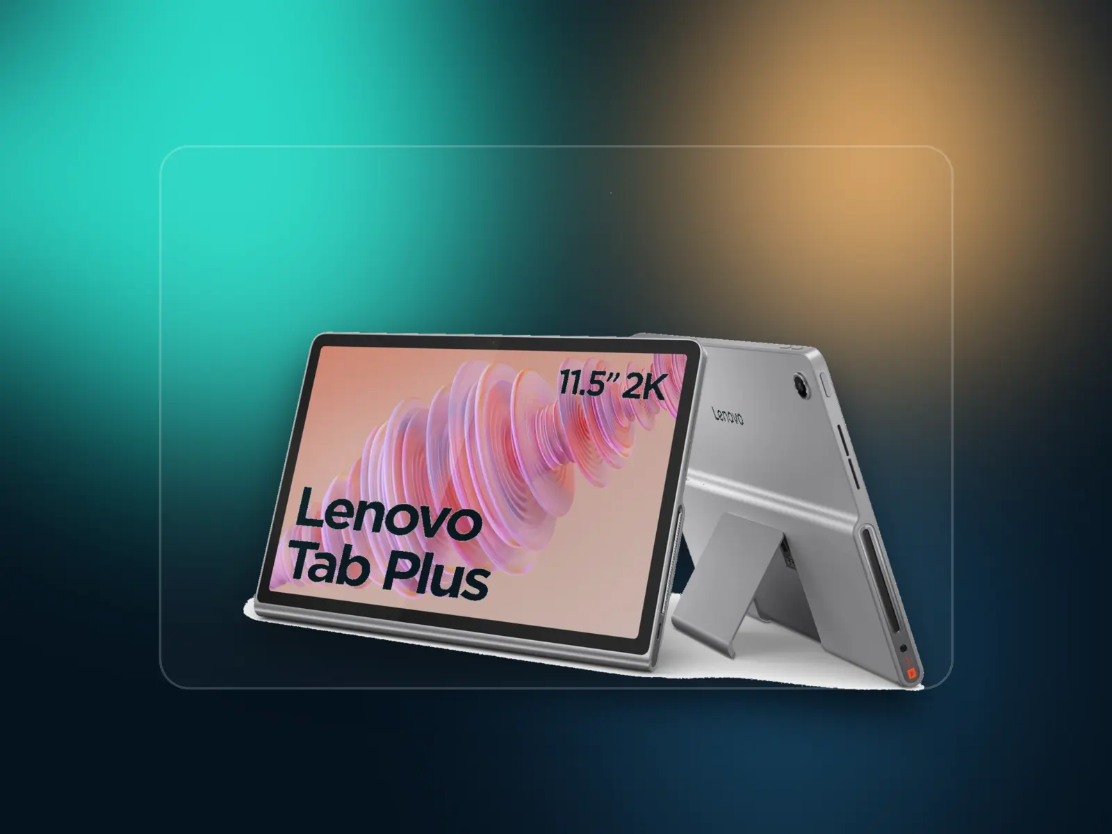 Custom Lenovo Tab Plus TB351FU hero artwork based on the device photo